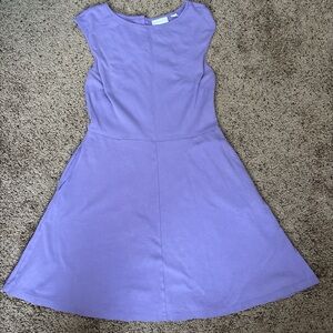 New York & Company Lilac Sleeveless Fit-and-Flare Mini Dress